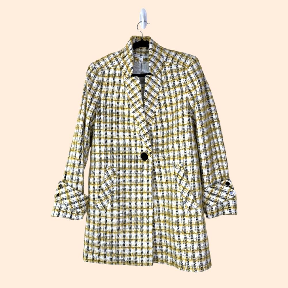 Veronica Beard Jin Dickey Coat Yellow